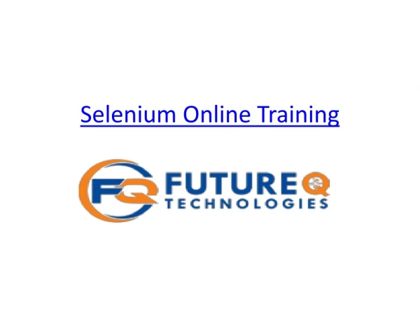 Selenium Online Training in Hyderabad
