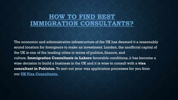 Best UK Visa Consultants in Pakistan