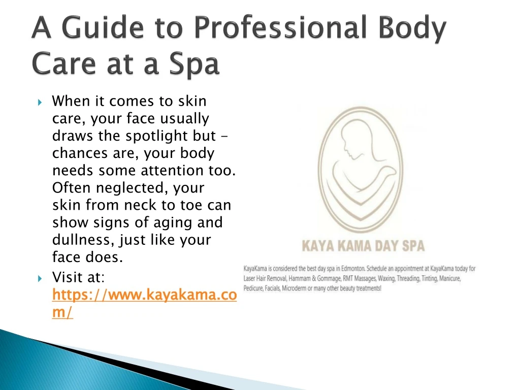 a guide to professional body care at a spa