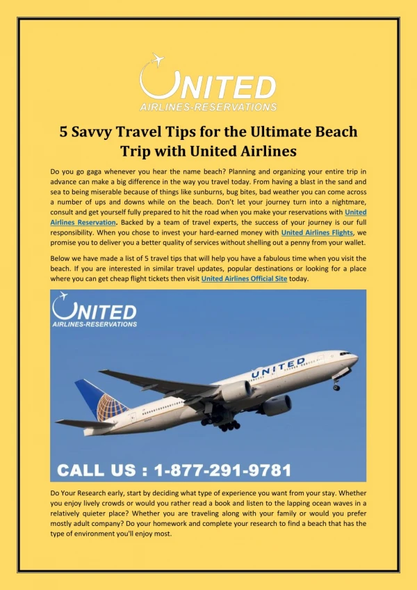 5 Savvy Travel Tips for the Ultimate Beach Trip with United Airlines