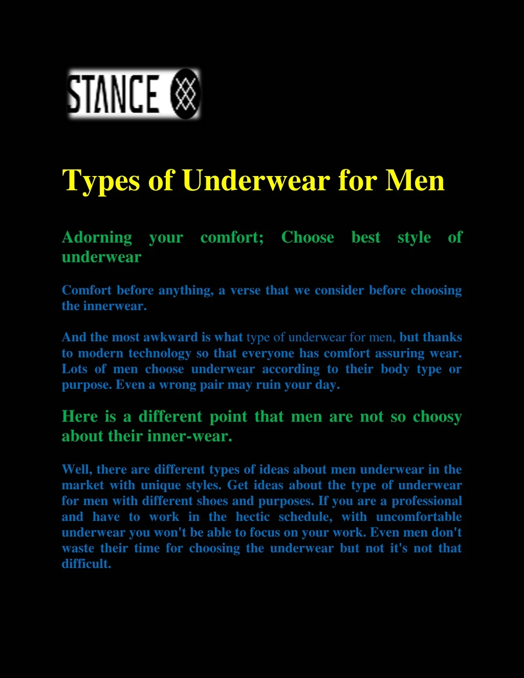 types of underwear for men adorning your comfort