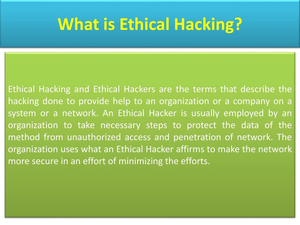 what is ethical hacking