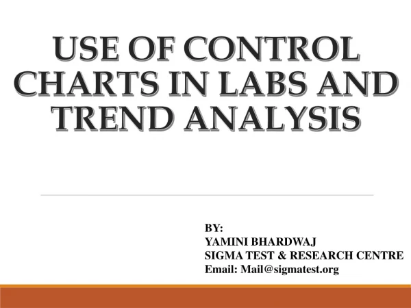 Control Charts in Lab and Trend Analysis