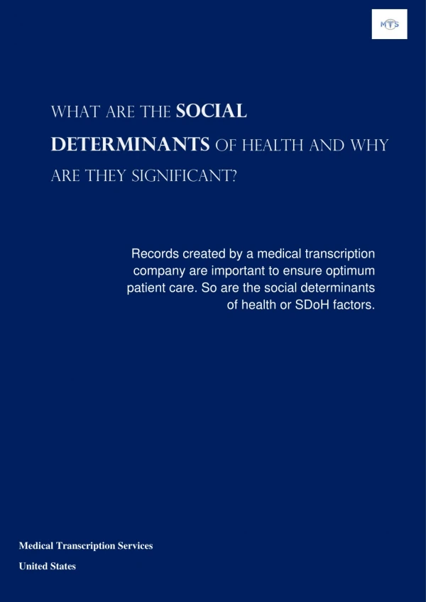 What Are the Social Determinants of Health and Why Are They Significant?