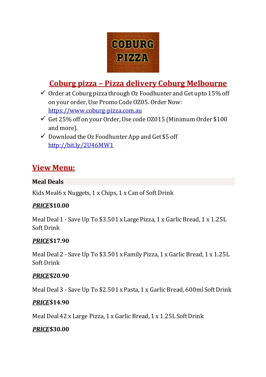 coburg pizza pizza delivery coburg melbourne