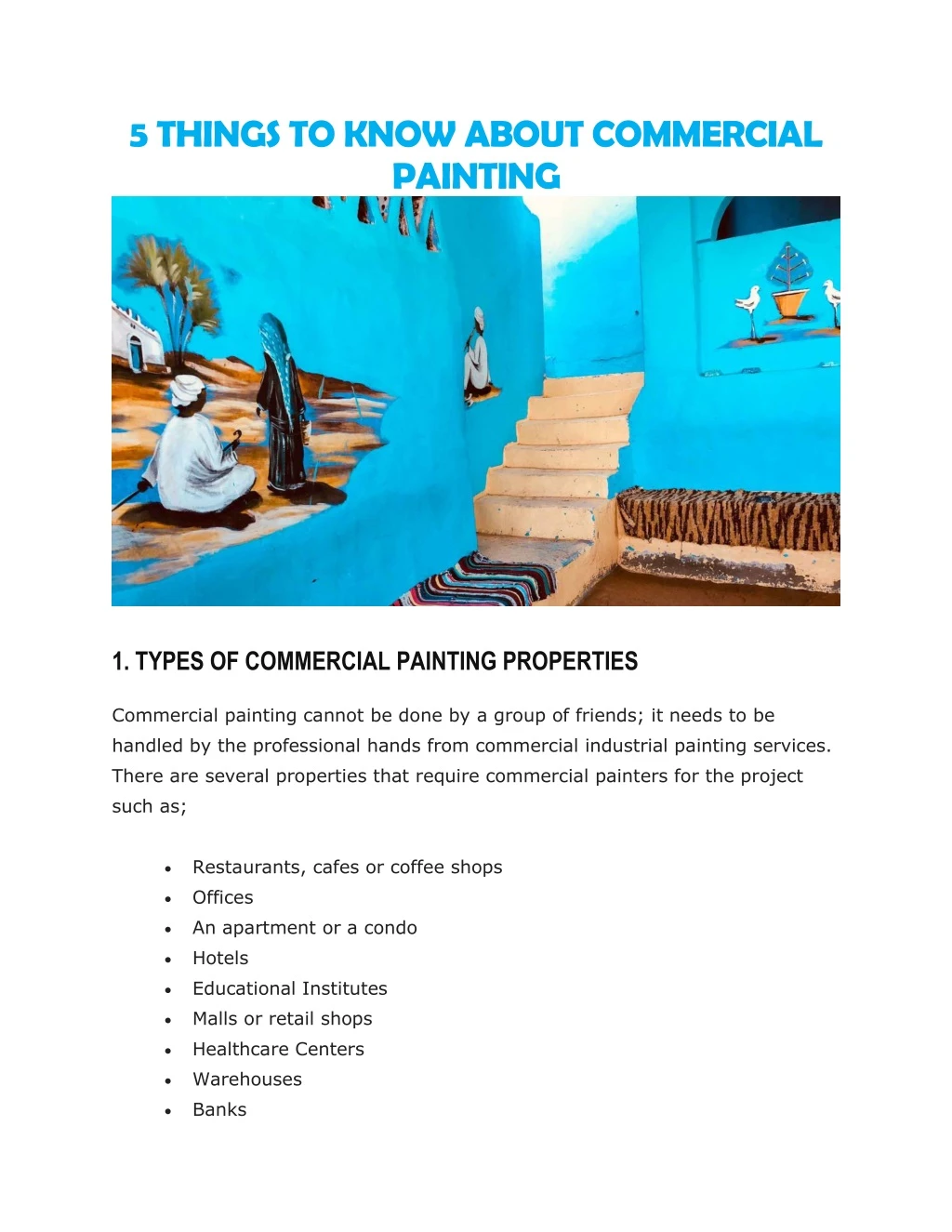 5 things to know about commercial painting