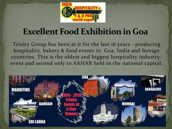 Excellent Food Exhibition in Goa