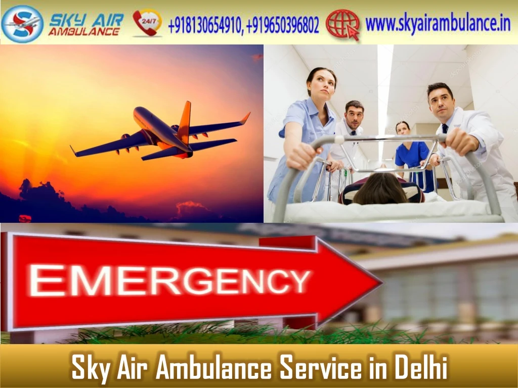 sky air ambulance service in delhi