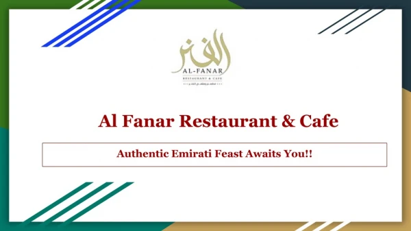 Al Fanar Restaurant & Cafe in Kensington, London