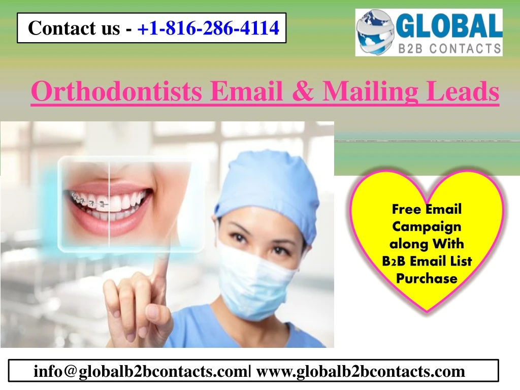 orthodontists email mailing leads
