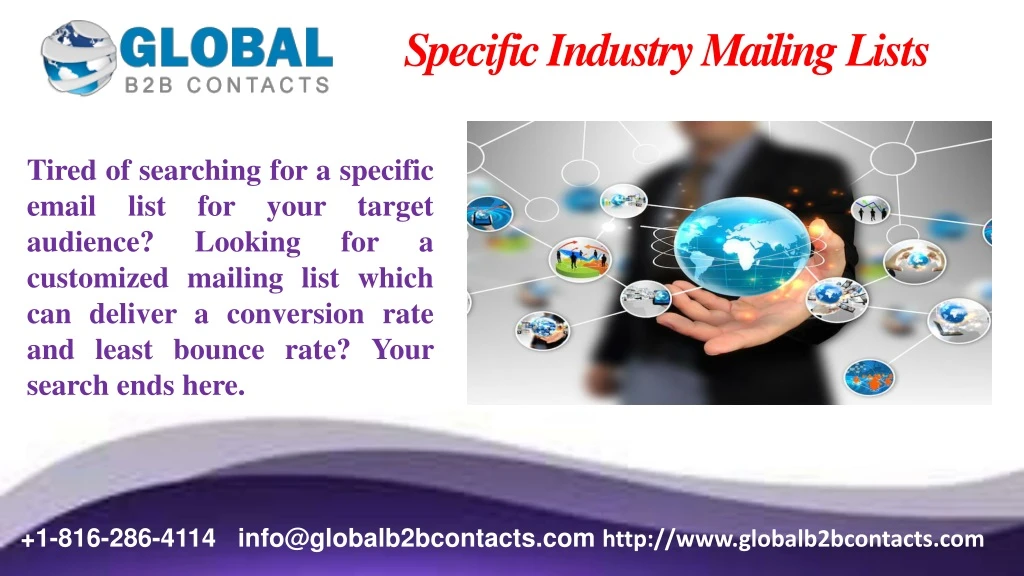 specific industry mailing lists