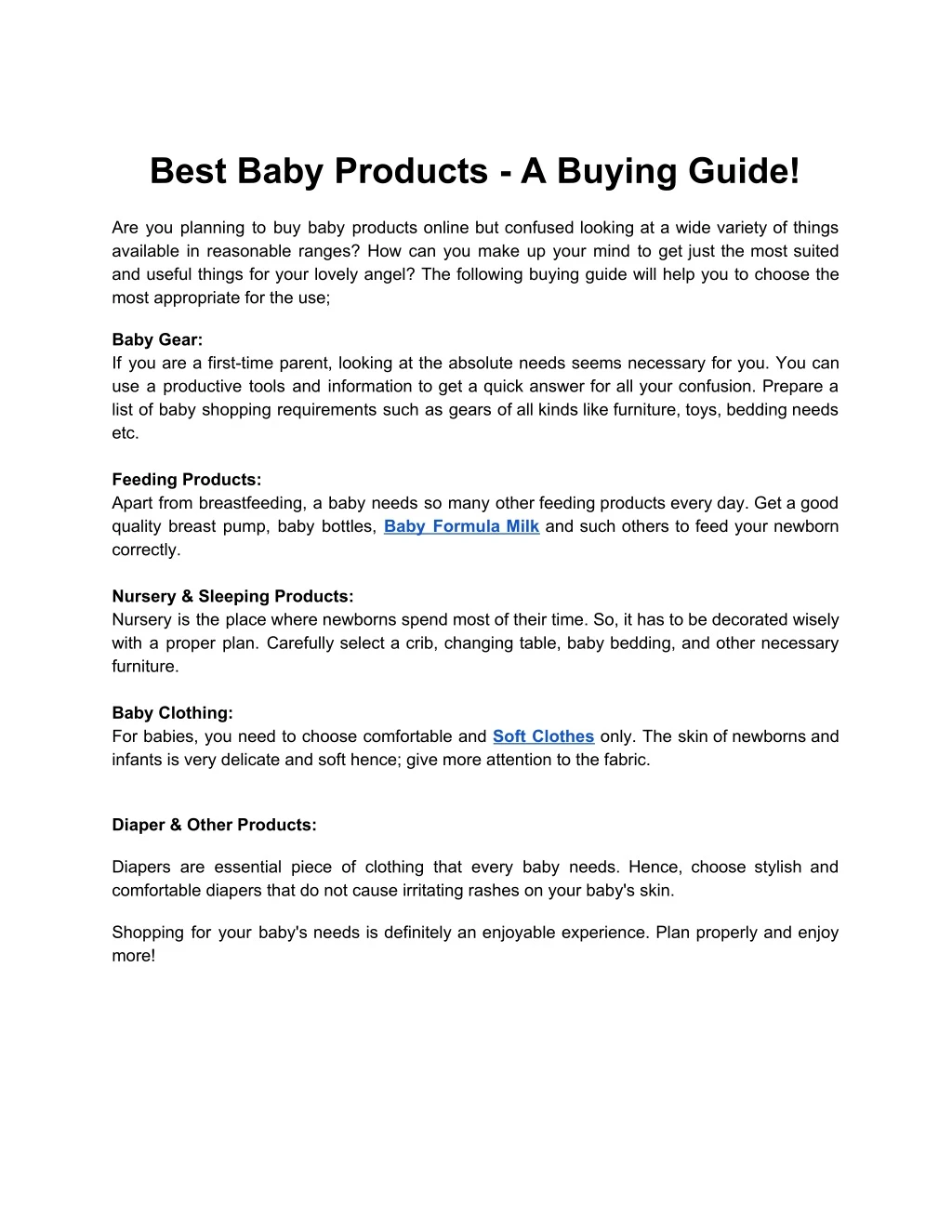best baby products a buying guide
