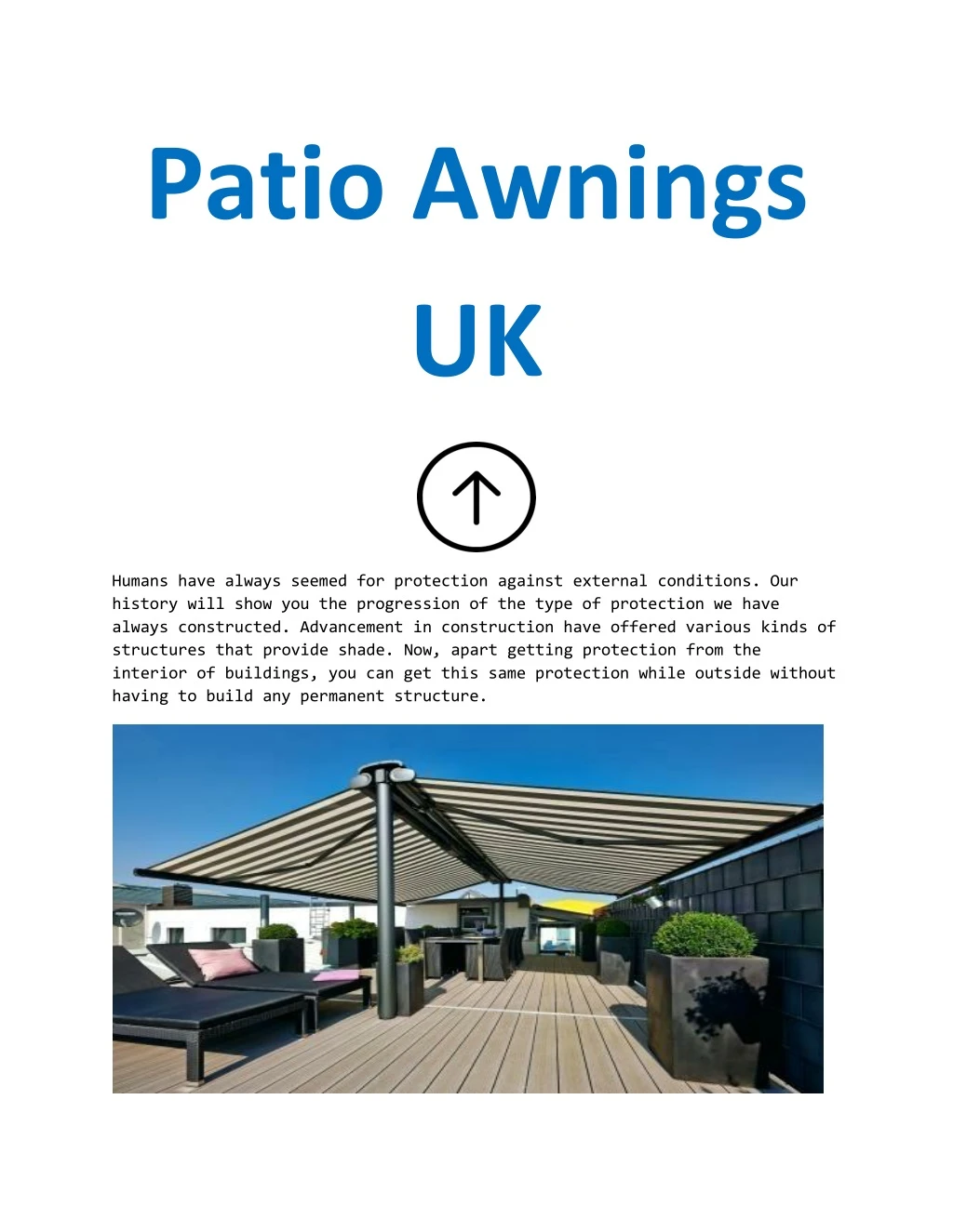 patio awnings uk