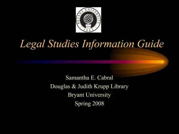 Legal Studies Information Guide