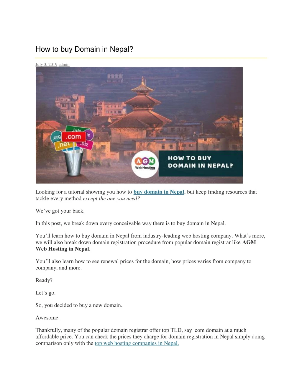how to buy domain in nepal