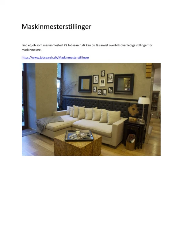 maskinmesterstillinger