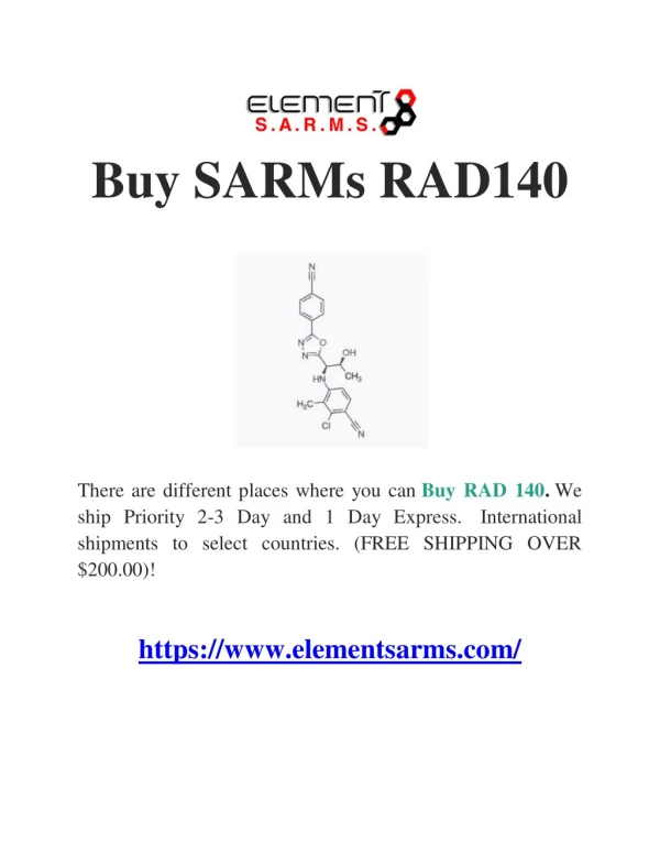 Buy SARMs RAD140