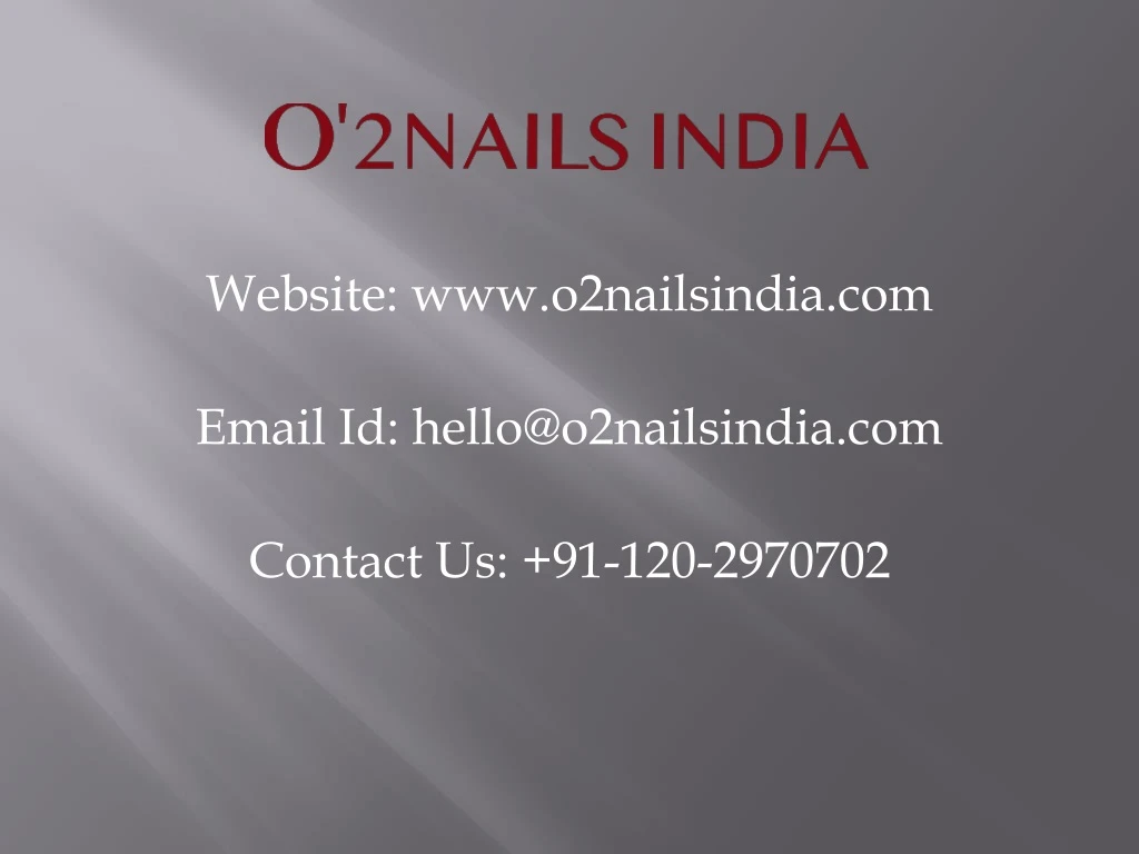 website www o2nailsindia com