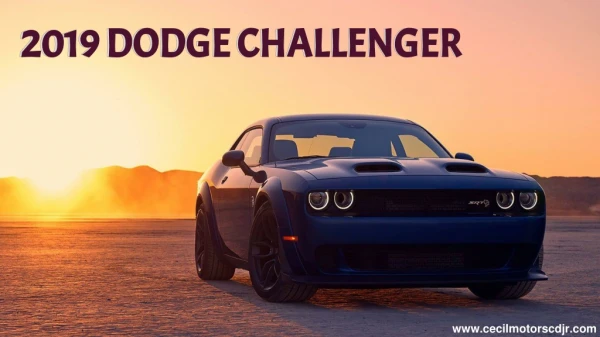 All New 2019 Dodge Challenger the American Muscle Car - Cecil Motors