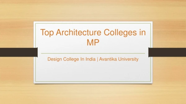 Top Architecture Colleges in MP - Avantika University