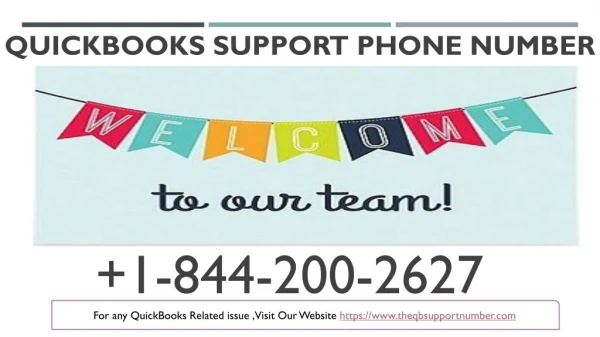 QuickBooks Support Phone Number 1-844-200-2627