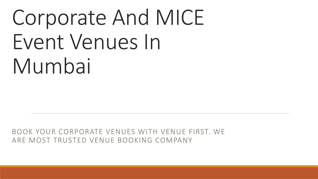 corporate and mice event venues in mumbai