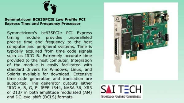 Symmetricom BC635PCIE Low Profile PCI Express Time and Frequency Processor