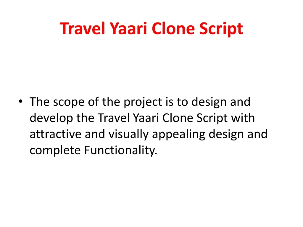 travel yaari clone script