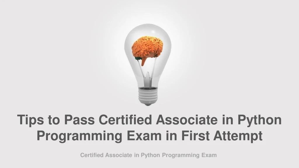 tips to pass certified associate in python