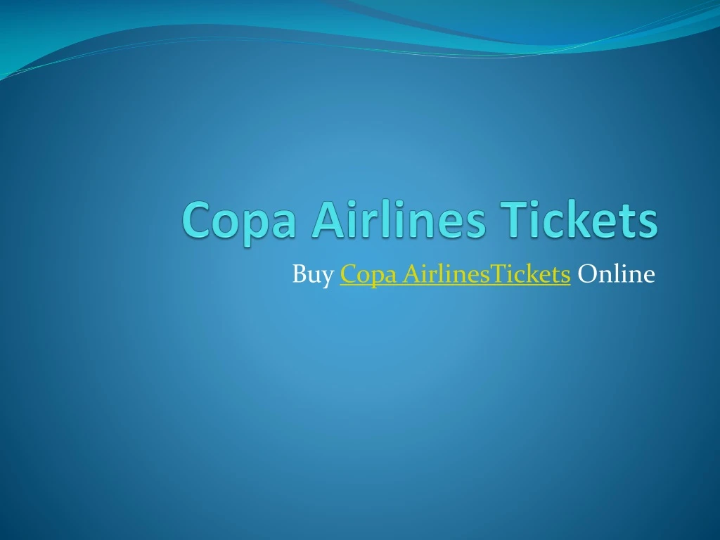 copa airlines tickets