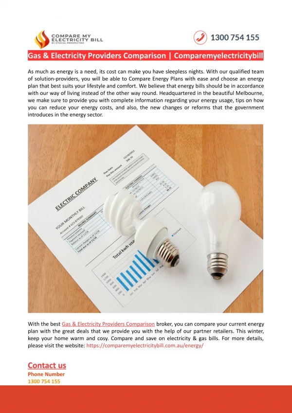 Gas & Electricity Providers Comparison-Comparemyelectricitybill