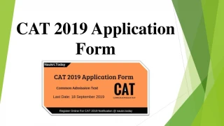 CAT 2019 Application Form - Common Admission Test CAT Registration - slide 1