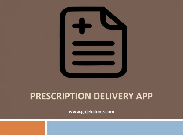 Prescription Delivery App