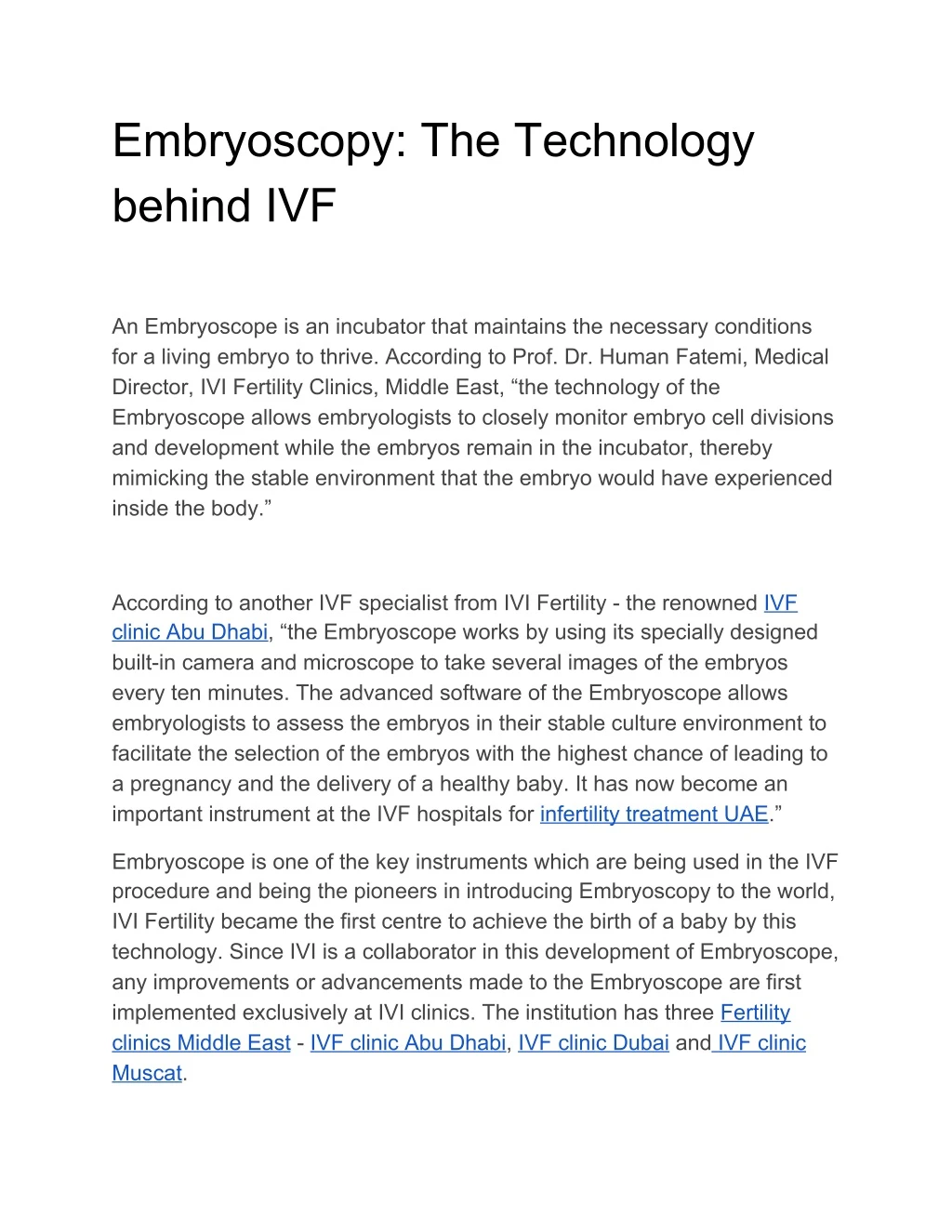 embryoscopy the technology behind ivf