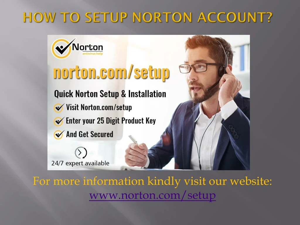 how to setup norton account