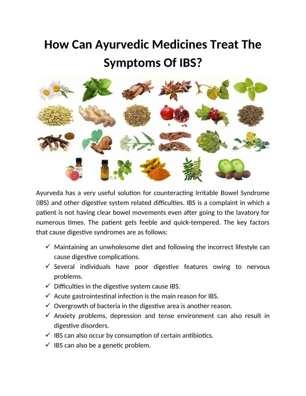 How Can Ayurvedic Medicines Treat The Symptoms Of IBS?
