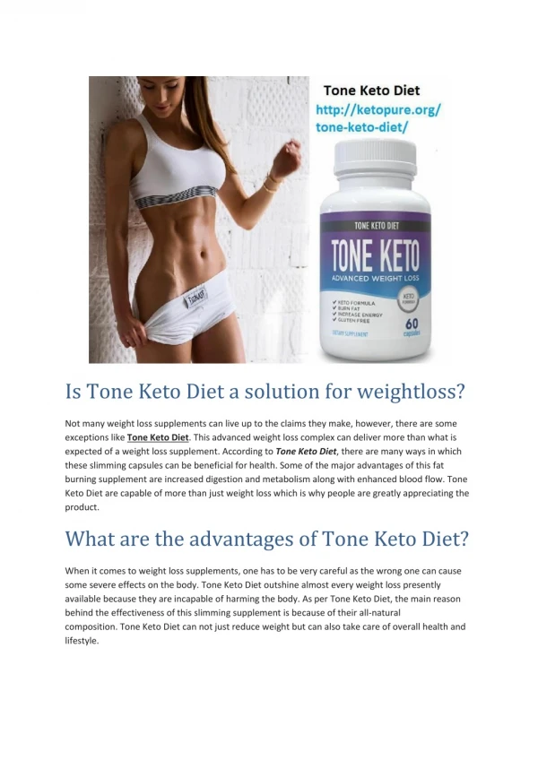 Tone Keto Diet