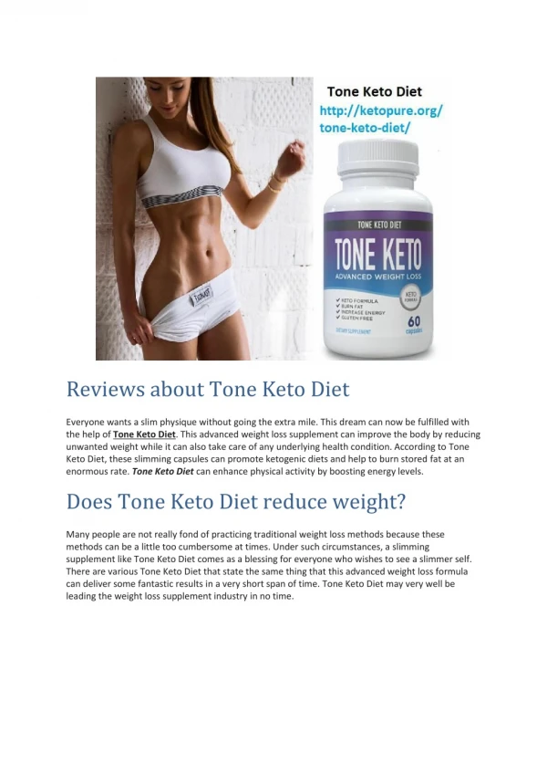 Tone Keto Diet