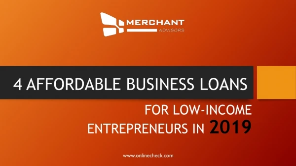 4 affordable business loans for low income entrepreneurs in 2019