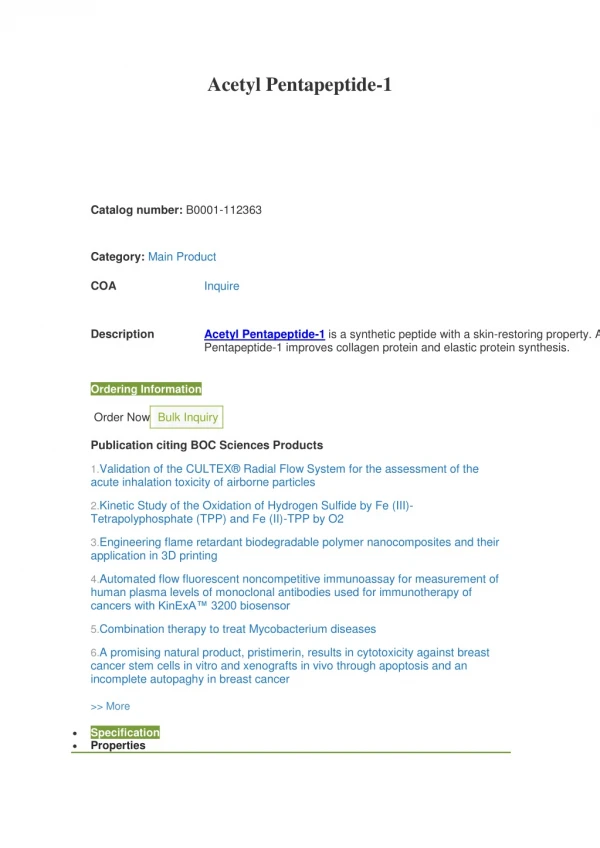 Acetyl Pentapeptide-1