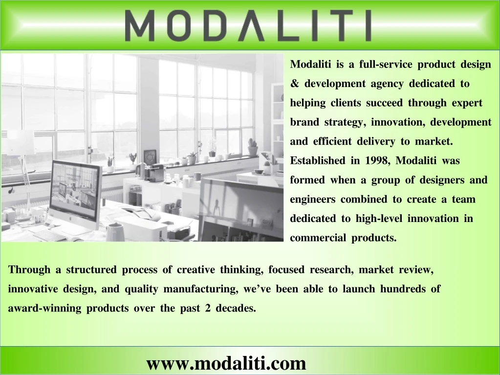 modaliti is a full service product design