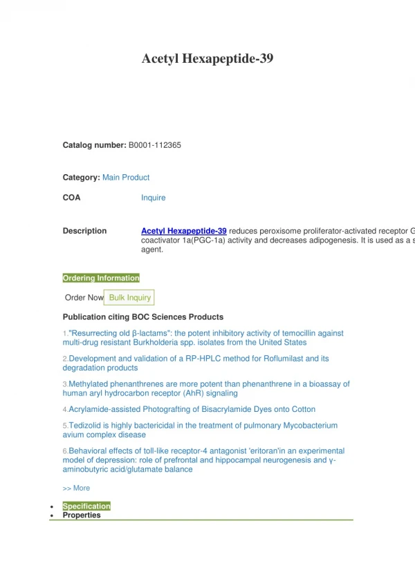 Acetyl Hexapeptide-39