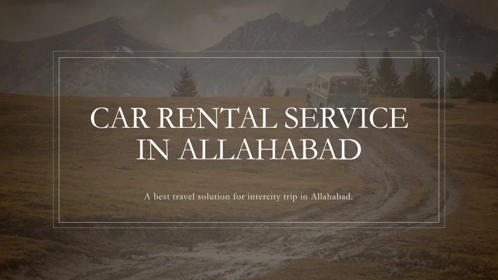 car rental service in allahabad