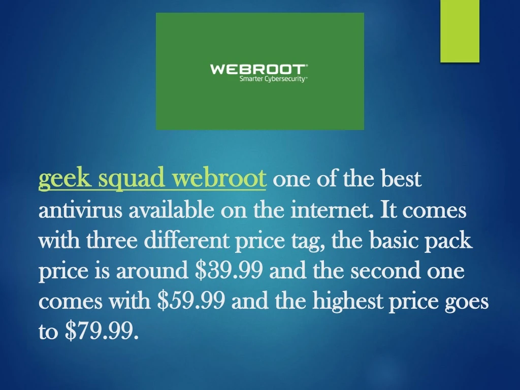 geek squad webroot one of the best antivirus