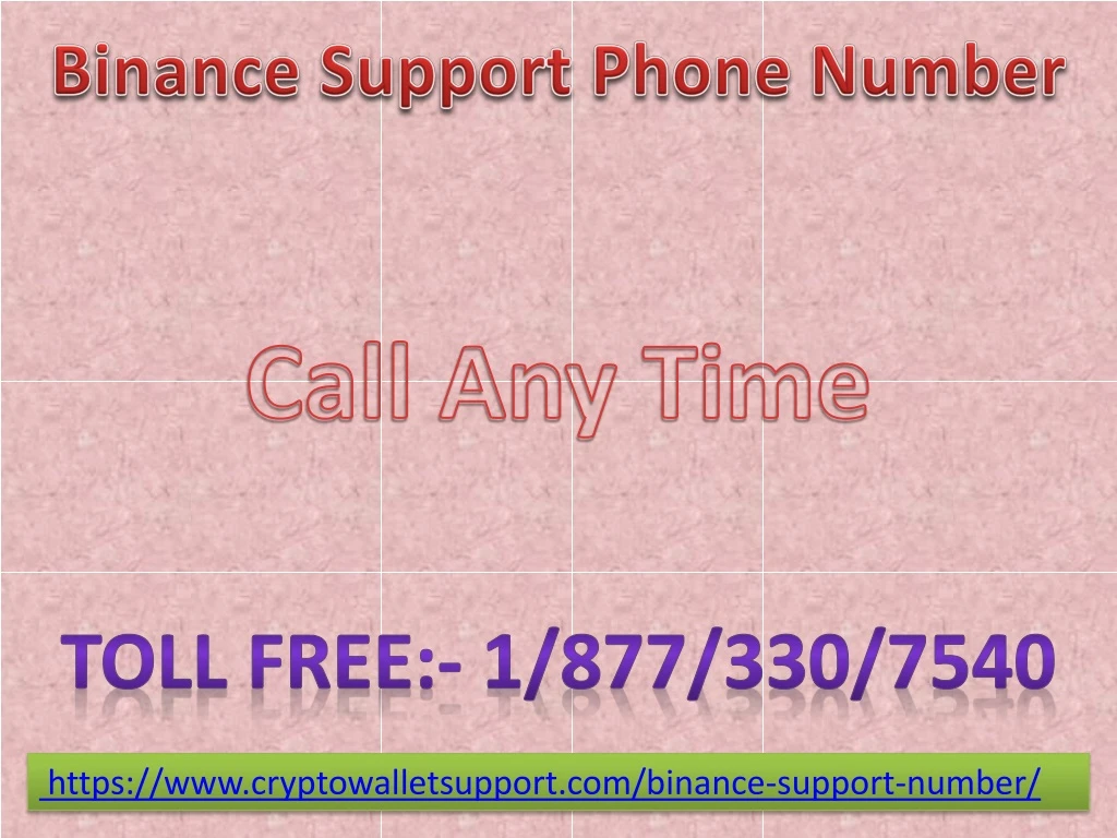 binance s upport phone number