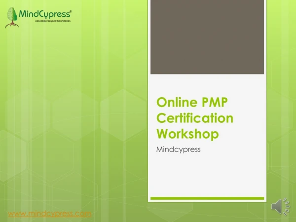 Online PMP Certification Workshop| Project Management *MindCypress