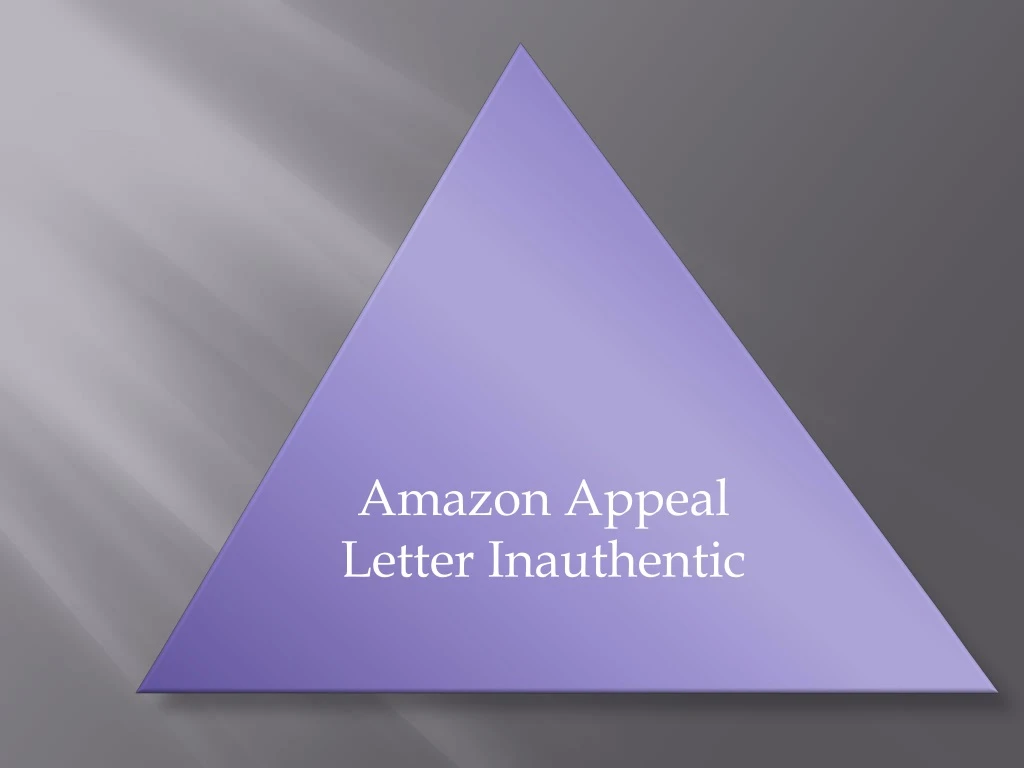 amazon appeal letter inauthentic