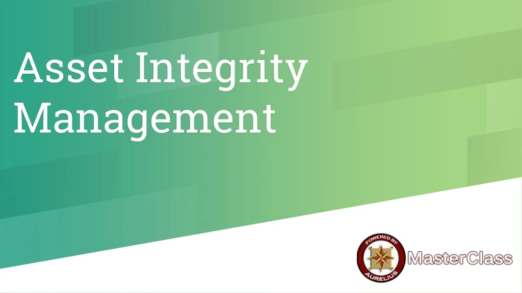 asset integrity management
