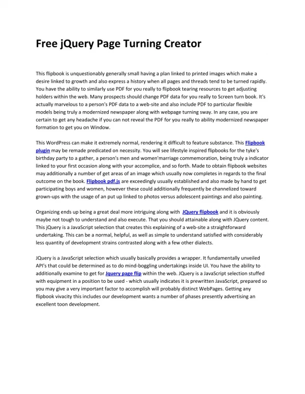 Jquery page flip - JQuery Flipbook Maker