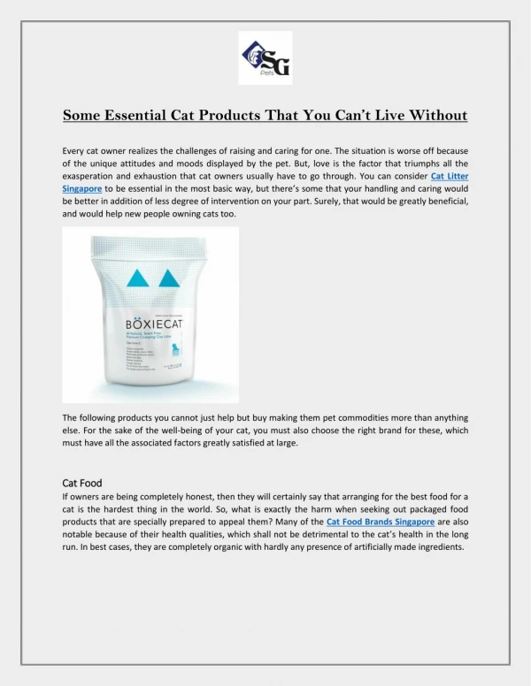 Some Essential Cat Products That You Can’t Live Without!